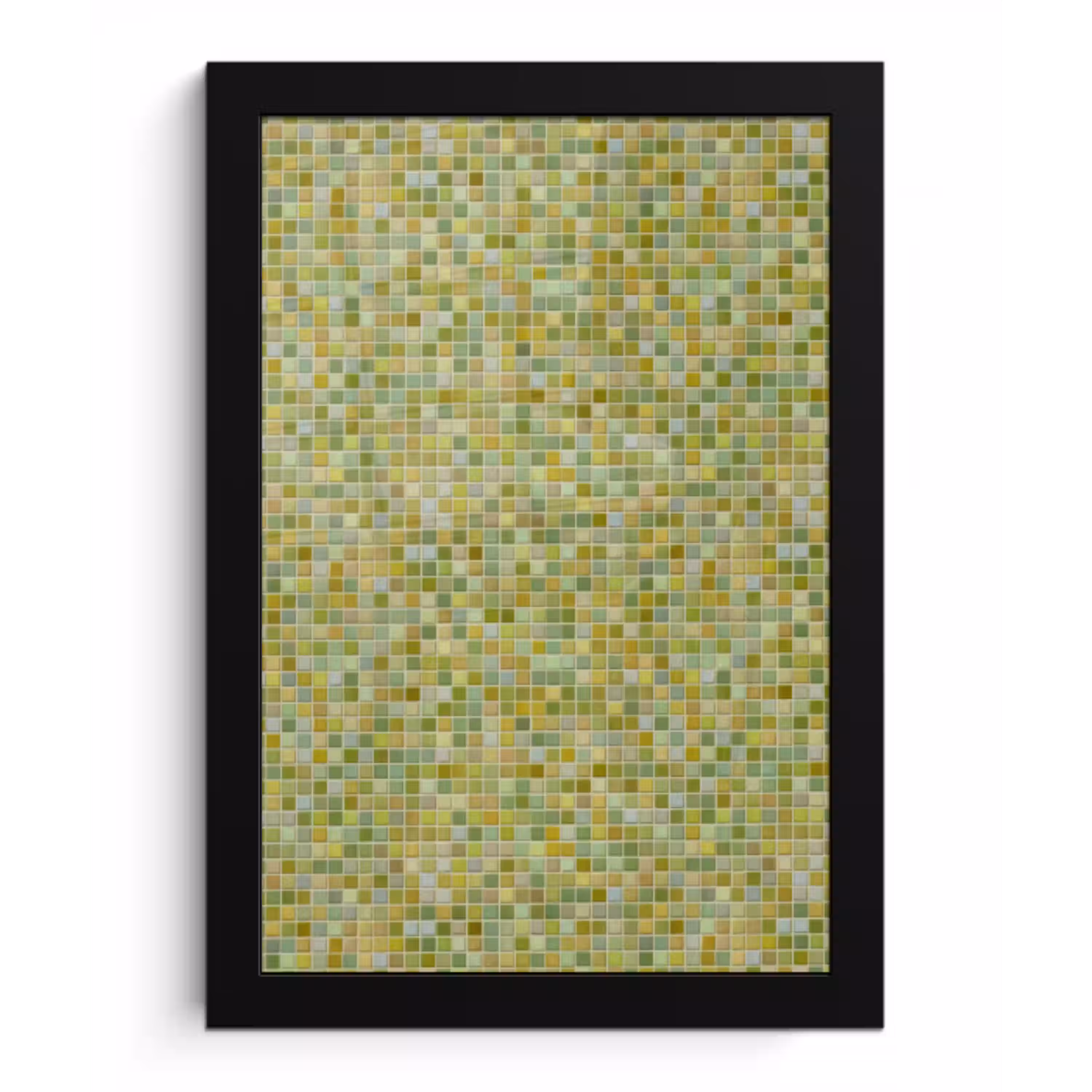 Mozaïek - Patroon - Groen fotolijst zwart zonder passe partout klein 224 -3d