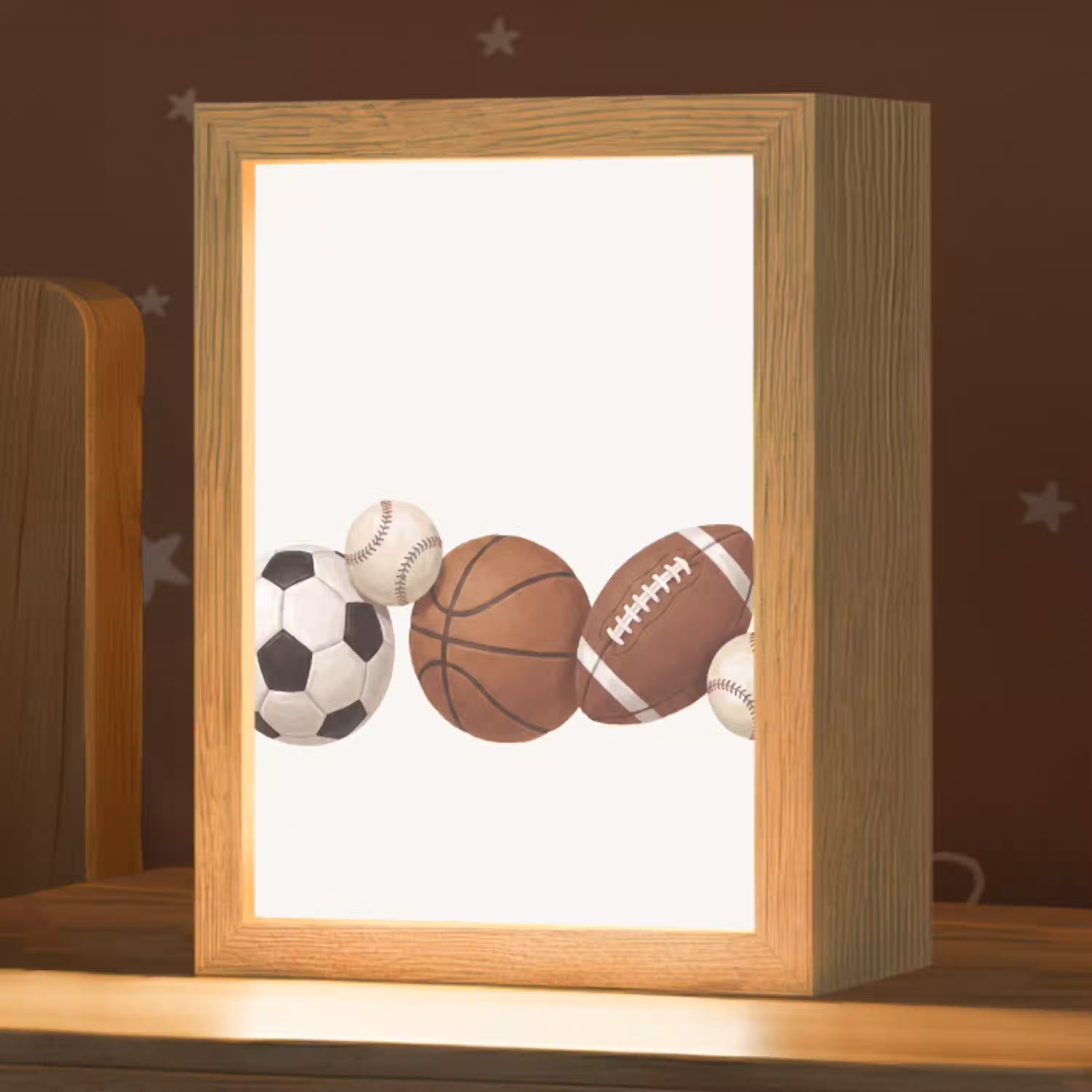 Sport - Ballen - Illustratie Light Box met kabel (Kinderlampje) klein -zzz_3d_website