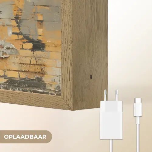 Graffiti - Banksy Style - Meisje met ballon Light Box met batterij (Wandlamp) middel -USP_websiteoplaadbaarNL
