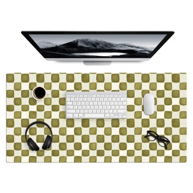 Desk Mat - Chess - Pattern - Green