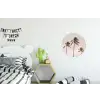 Palmbomen - Zonsondergang - Roze Wandcirkel aluminium klein -kinderkamer