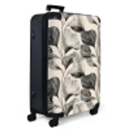 Botanisch - Bladeren - Zwart NBS - Large koffer - Volwassenen Unisex groot -product1