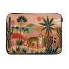 Tijger - Palmen - Cactus - Oranje laptophoes neopreen klein -3d