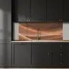 Golven - Abstract - Bruin keuken achterwand 2 middel -sfeer1