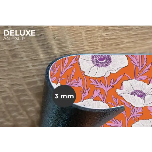 Bloemen - Grafisch - Oranje Placemat vinyl groot 368 -closeup