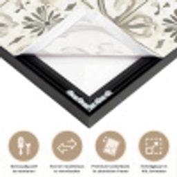 Antiek - Tegel - Beige Textielframe zwart klein 947 -USP_closeupNL