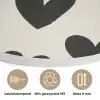 Hartjes - Zwart - Beige Akoestische PET Vilt - Rond klein -closeup_NL