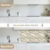 Diagonaal - Golven - Crème keuken achterwand 2 middel 871 -voor-na_DE