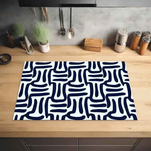 Abstract - Modern - Blauw Inductie beschermer vinyl 3mm klein 276 -sfeer5