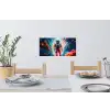 Astronaut - Neon - Meteoriet - Neon Muursticker klein -eettafel