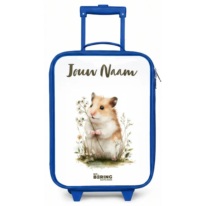 Dier - Natuur - Hamster Kinderkoffer - Blauw klein -zz3dotto