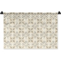 Tegel - Motief - Beige Wandkleed katoen klein 269 -zz3d