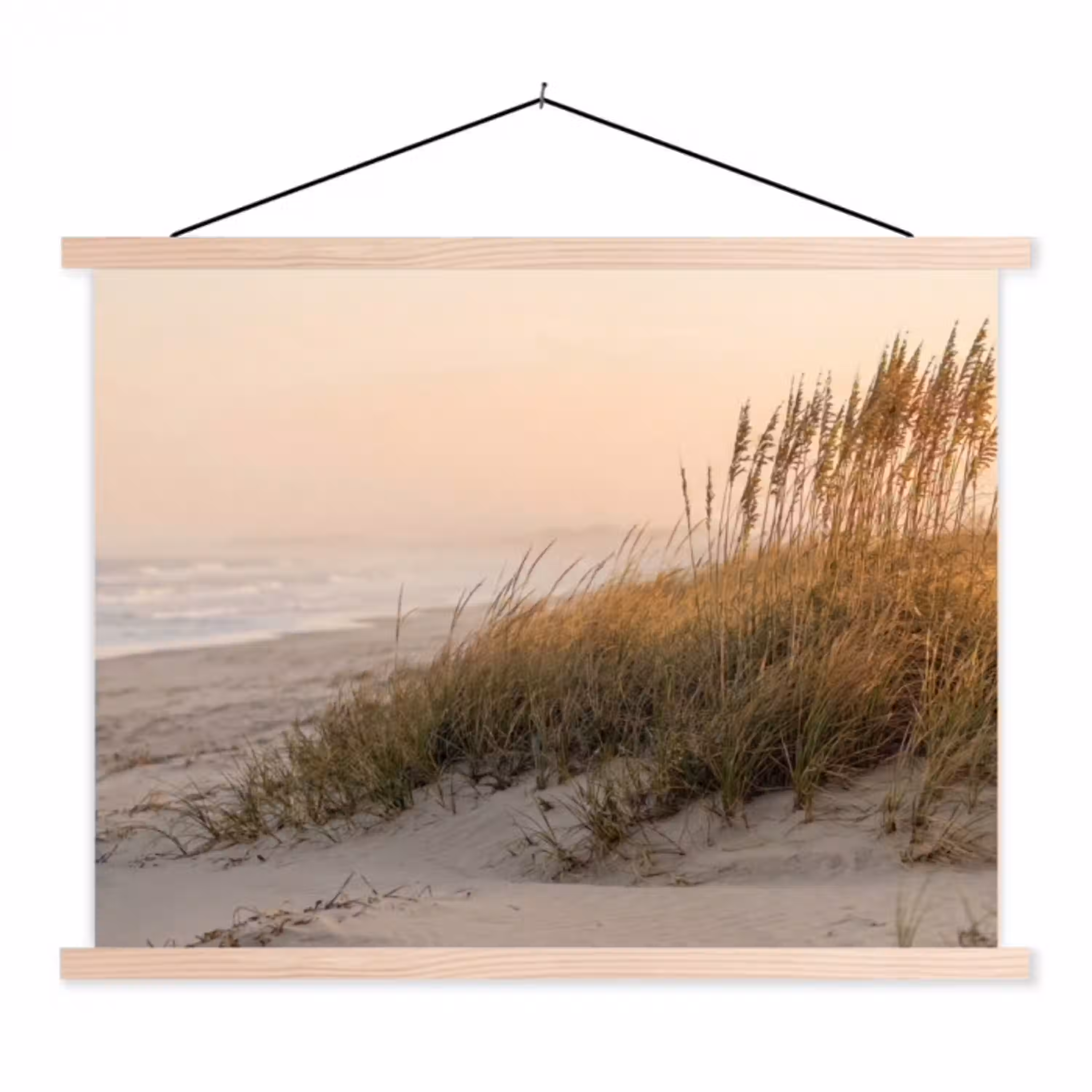 Duinlandschap - Zonsondergang - Strand textielposter latten blank klein -3d