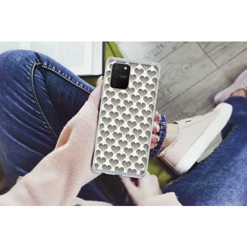 Polka - Stippen - Wit - Zwart Telefoonhoesje Samsung Galaxy S10 Lite klein 364 -handS10Lite