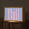 Chill - Roze - Blauw - Golvend Light Box met kabel (Tafellamp) klein -z3d_website