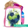 Voetbal - Verf - Groen - Blauw Kinderrugzak - Roze middel -inhoud_NL