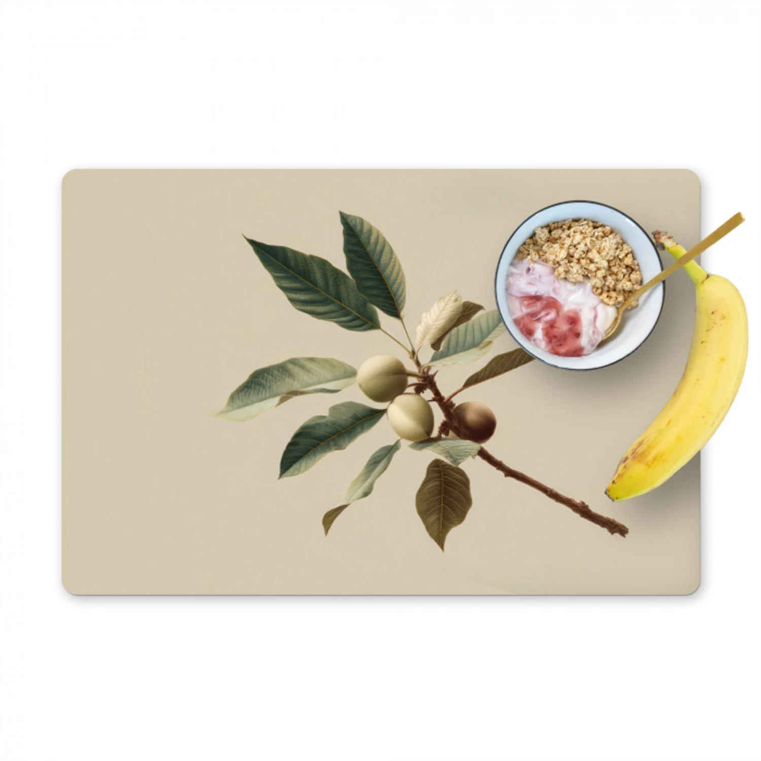 Tak - Groene Bladeren - Vruchten Placemat vinyl groot -zzzproduct_Kitchenyeah-website