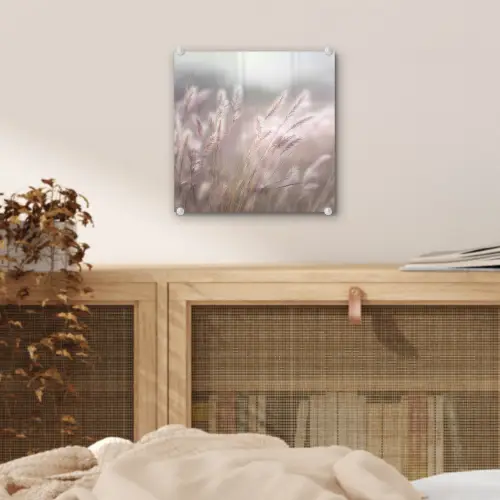 Graspluimen - Wind - Beige - Mistig plexiglas 5mm klein -sfeer4