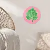 Blad - Groen - Illustratie - Minimalistisch Wandcirkel behangsticker klein -sfeer4