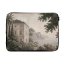 Zee - Villa - Beige laptophoes neopreen klein -3d
