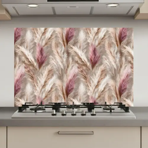 Pampasgras - Pluizig - Kleurrijk keuken achterwand spatscherm klein 900 -3d_website