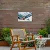 Hert - Landschap - Winter - Natuur - Dieren - Bergen Tuinposter op houten frame 2 cm dik klein -sfeer3