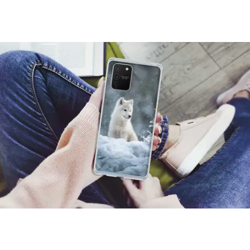 Wolf - Pup - Sneeuw Telefoonhoesje Samsung Galaxy S10 Lite klein -handS10Lite
