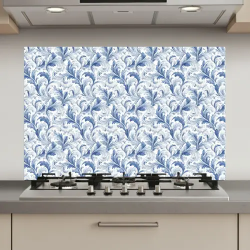 Frans - Citroen - Royaal - Bladeren - Blauw keuken achterwand spatscherm klein 900 -3d_website