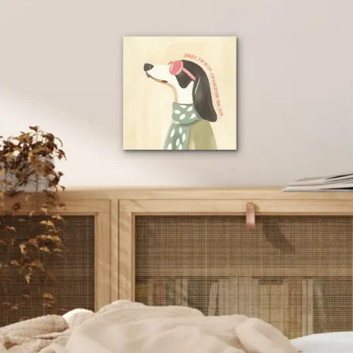 Quote - Hond - Zonnebril aluminium wit klein -sfeer3