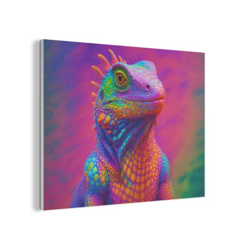 Kameleon - Dieren - Neon - Kleur PET vilt klein -3d