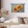 Zonnebloemen - Geel - Wazig Wandkleed katoen klein -sfeer1