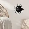 Tekst - Quotes - Geluk (is genieten van wat er is) - Woordenboek - Definitie geluk Wandcirkel behangsticker klein -sfeer4