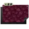 Bloemen - Patroon - Bordeauxrood Inductie beschemer met haakjes klein 777 -3d