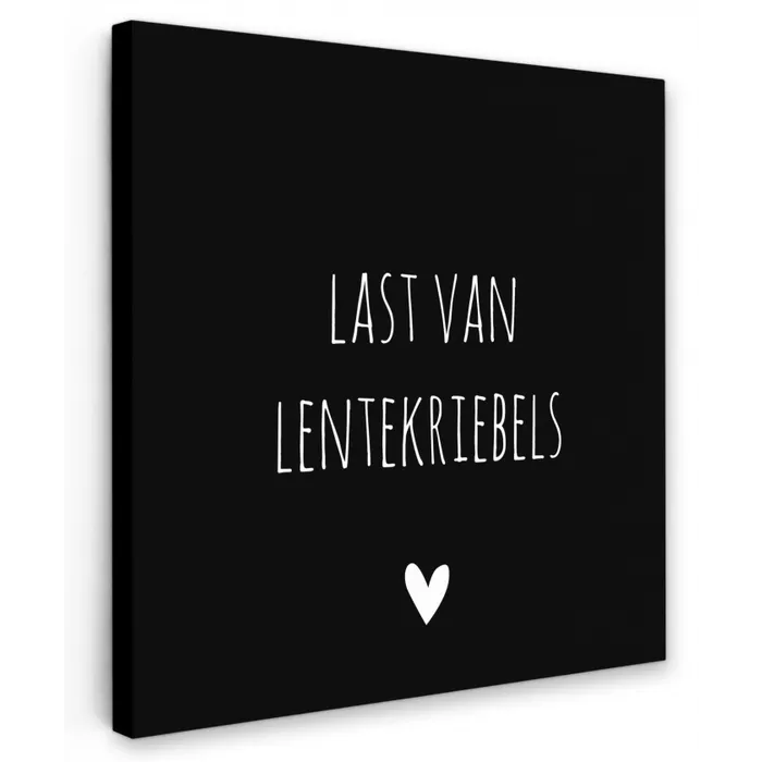 Quotes - Spreuken - Lentekriebels Tuinposter op houten frame 2 cm dik klein -3d