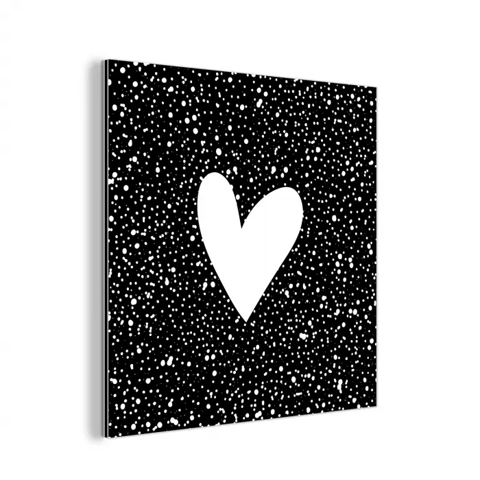 Design - Liefde - Hartje aluminium wit klein -3d