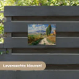 Mensen - Wandelen - Zandpad - Velden tuinposter los doek klein -sfeer3