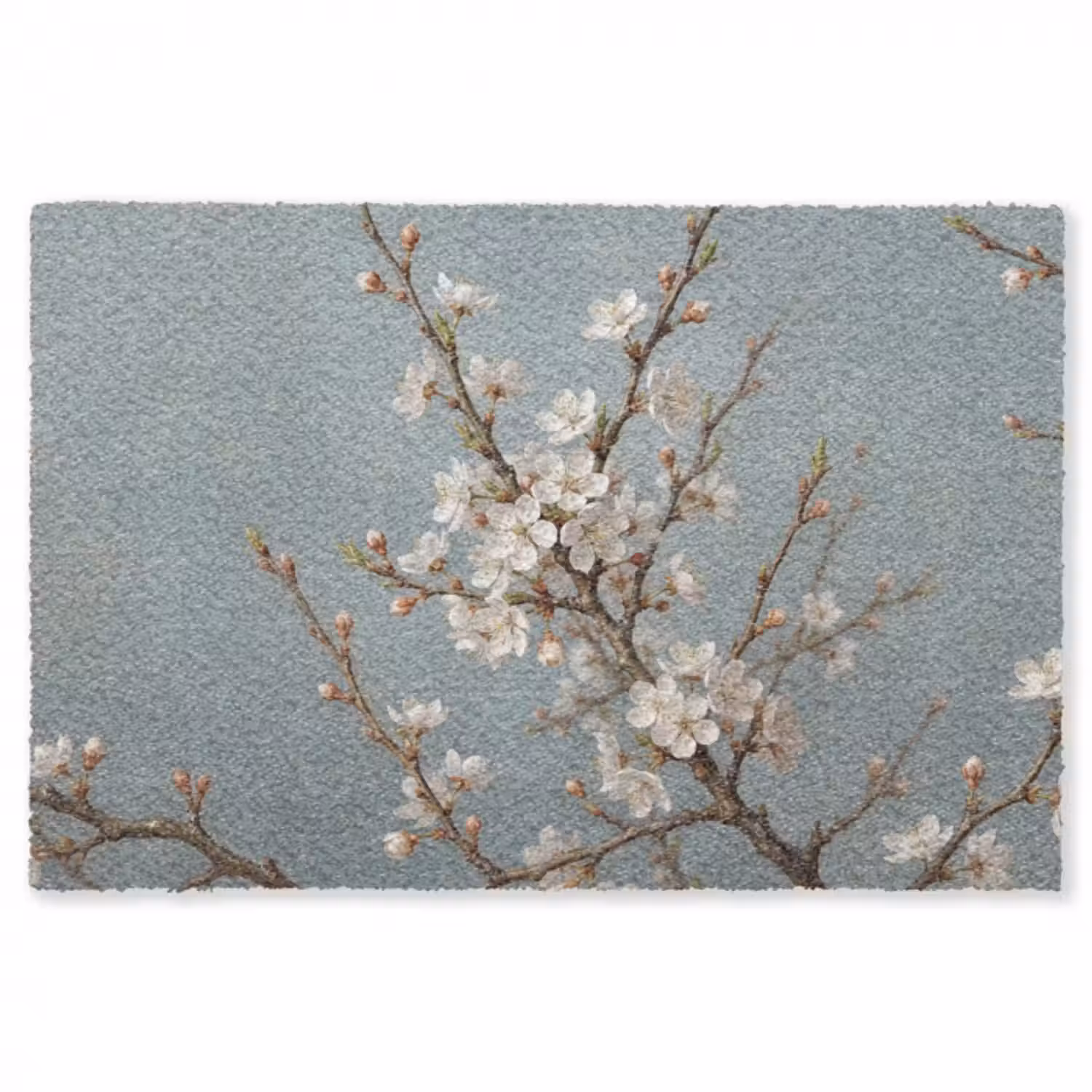 Teppich - Botanisch - Stilleben - Blau