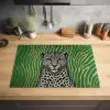 Panter - Zebrapatroon - Groen Inductie beschermer vinyl 3mm klein -sfeer5