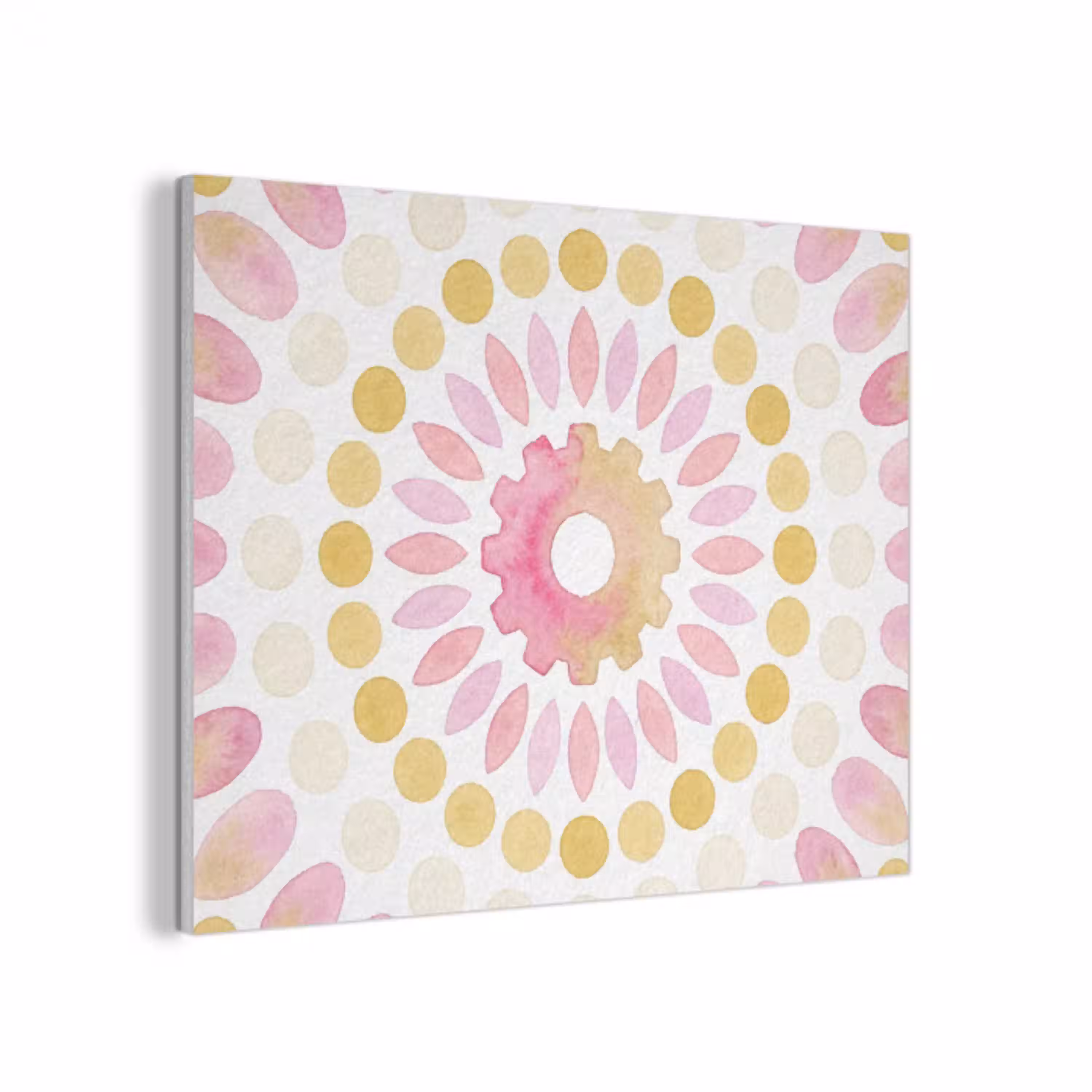 Abstract - Mandala - Kunst - Modern - Roze PET vilt klein -3d