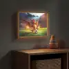 Draak - Voetbal - Vuur - Stadion Light Box met batterij (Wandlamp kind) middel -sfeer5_kind