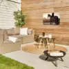 Harmonie - Ruiter - Zon Tuinposter op houten frame 2 cm dik klein -sfeer2