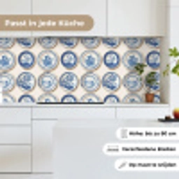 Borden - Bomen - Planten - Blauw keuken achterwand 2 middel 871 -sfeer4_DE