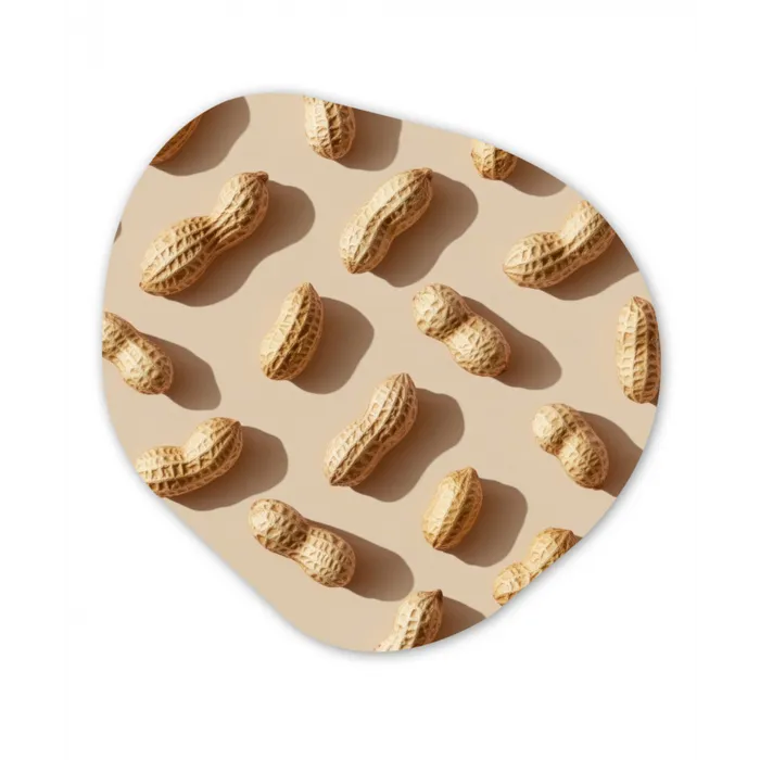Pinda's - Patroon - Beige Wandcirkel Organisch Aluminium middel -3d