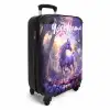 Portret van een Eenhoorn tussen Paarse Bloemen NBS - Handbagage koffer - Kinderen Unisex middel -productfoto_3d