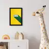 Cool - Geel - Groen fotolijst zwart zonder passe partout klein -usfeer4_kinderkamer