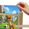 Dino - Voetbal - Groen Light Box met kabel (Kinderlampje) klein -USP_websiteprintNL