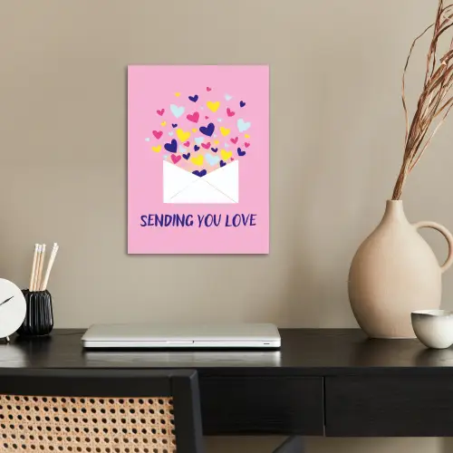 Envelop - Love - Hartjes - Valentijn poster papier klein -sfeer1