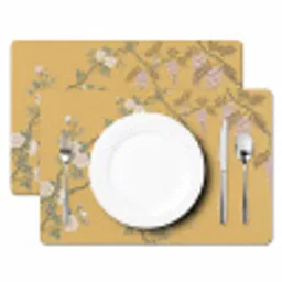 IJsvogels - Bloesem - Geel Placemat vinyl groot -zzsfeer2_Kitchenyeah-website