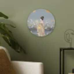 Aziatisch - Vrouw - Kimono Akoestische PET Vilt - Rond klein -sfeer2