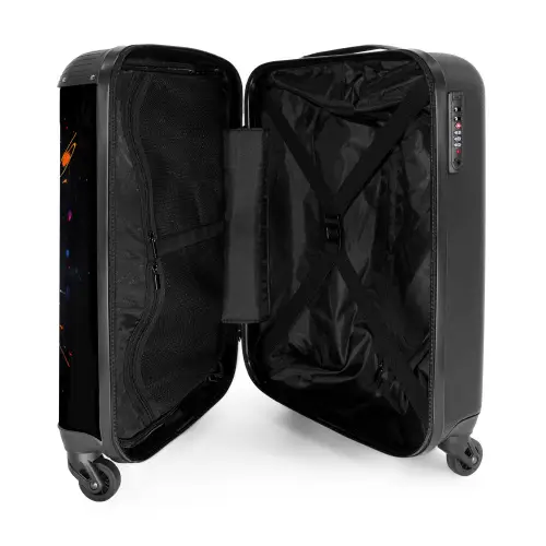 Raket in de ruimte met graffiti NBS - Handbagage koffer - Kinderen Unisex middel -binnenkant